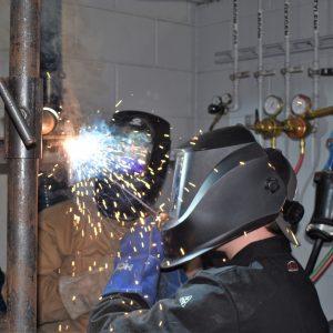 Welding & Metal Fabrication Students at CCCTC are Learning Shielded Metal Arc Welding (SMAW)