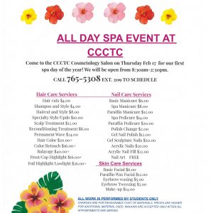 All Day Spa Event at CCCTC
