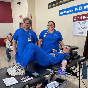 CCCTC Practical Nursing Students Meet Blood Drive Goal of 30 Units
