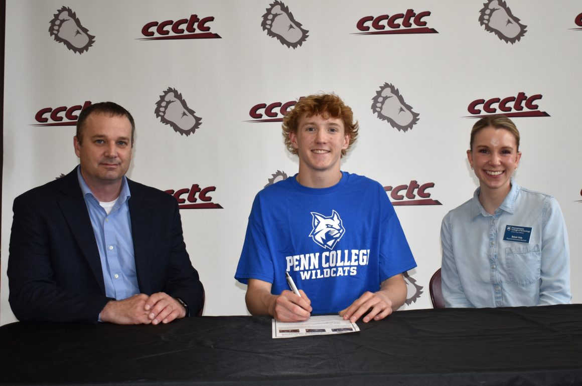 CCCTC Senior, Derrick Mikesell, Signs Letter of Intent at Career & Technical Letter of Intent Signing Day