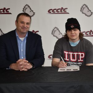 CCCTC Senior, Jaymes Guiher, Signs Letter of Intent at Career & Technical Letter of Intent Signing Day